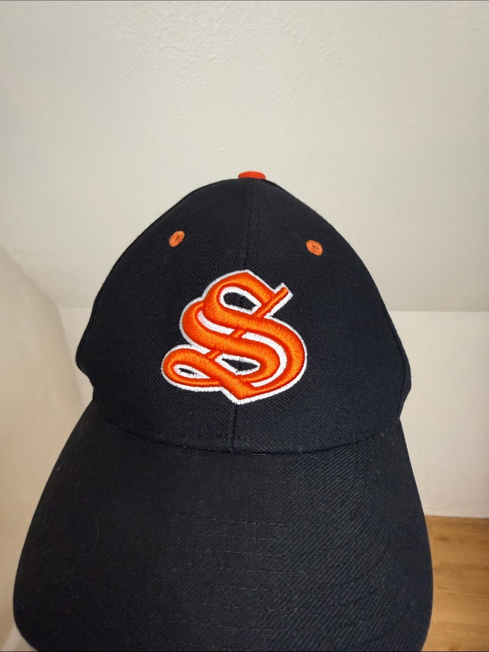 Richardson Surge Black Ball Cap with Initials.